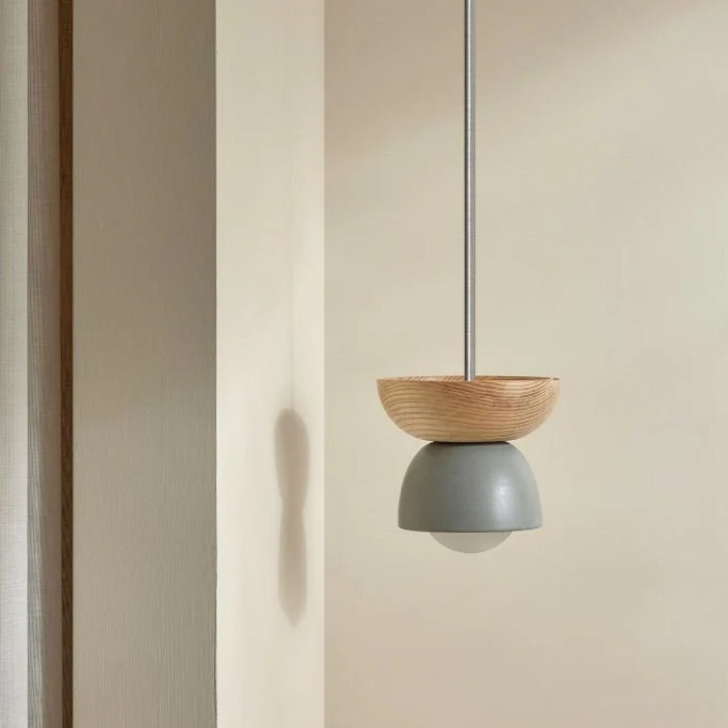 Terra 00 Pendant Light - Solid Rod Fog, Ash, Brushed Nickel